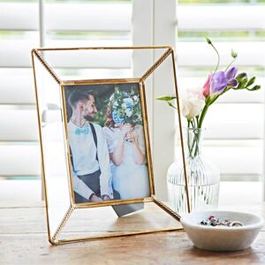 Paper high Anjana Recycled Glass and Gold Metal Photo Frame - 7