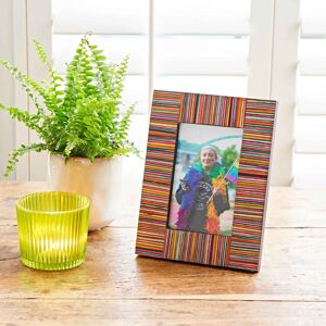 Paper high Dhari Multicoloured Stripe Papri Wood Photo Frame - 6