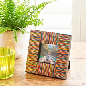 Paper high Dhari Multicoloured Stripe Papri Wood Photo Frame - 3