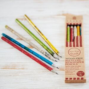 Paper high Recycled Newspaper Pencils - 5