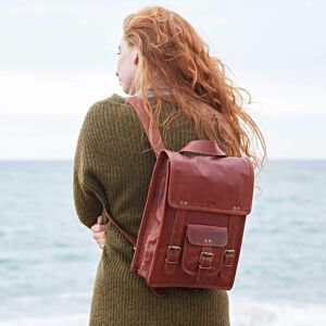 Paper high Personalised Brown Leather Satchel Style Rucksack