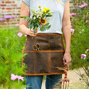 Paper high Personalised Buffalo Leather Gardening Tool Belt - Brown