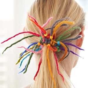 Paper high Pack of 3 Multicoloured Spiky Felt Hair Bands