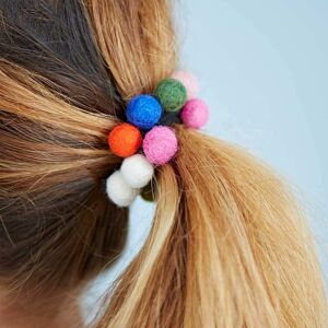 Paper high Pack of 3 Multicoloured Felt 14 Ball Hair Bands