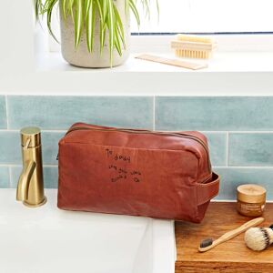 Paper high Personalised Handwriting Leather Wash Bag