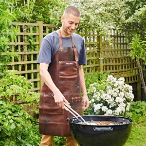 Paper high Personalised Dark Brown Leather Apron
