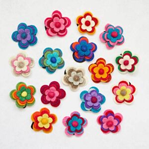 Paper high Pack of 3 Felt 4 Flower Hair Bands