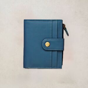 Paper high Personalised Iman Recycled Leather Small Purse - Blue