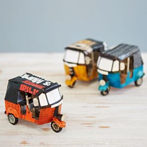 Paper high Recycled Newspaper Tuk Tuk - Orange