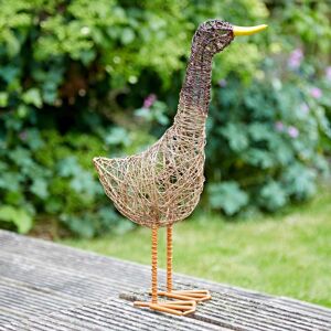 Paper high Jiro the Standing Duck Wire Garden Ornament