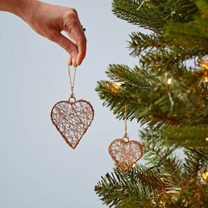 Paper high Large Wire Heart Decoration - Gold