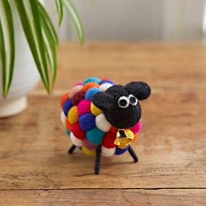 Paper high Felt Sheep Ornament - Multicoloured