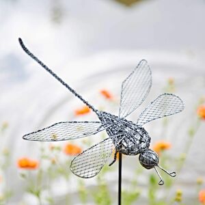 Paper high Anax Metal Dragonfly Garden Stake Decoration