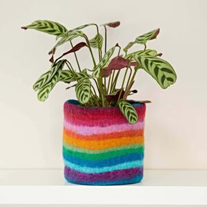 Paper high Felt Handmade Rainbow Plant Pot Cover