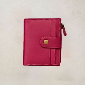 Paper high Personalised Iman Recycled Leather Small Purse - Fuchsia