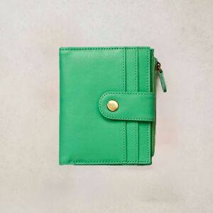 Paper high Personalised Iman Recycled Leather Small Purse - Green