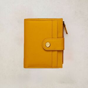 Paper high Personalised Iman Recycled Leather Small Purse - Mustard