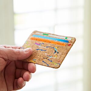 Paper high Natural Cork Credit Card Holder - Multicoloured