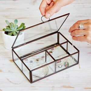 Paper high Glass Jewellery Box with Compartments