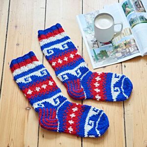 Paper high Woollen Annapurna Socks - M/L - Red/White/Blue