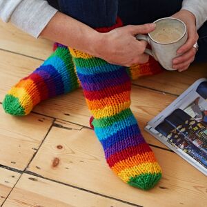 Paper high Woollen Rainbow Socks - S/M