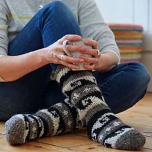 Paper high Woollen Annapurna Socks - M/L - Black/White