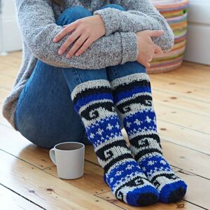 Paper high Woollen Annapurna Socks - M/L - Dark Blue/Black