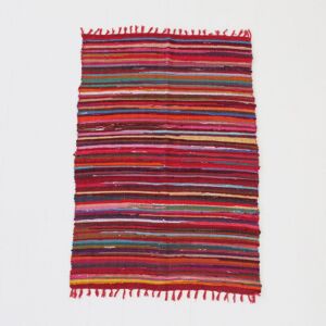 Paper high Multicoloured Recycled Rag Rug - L