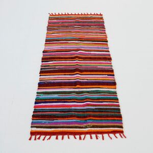 Paper high Multicoloured Recycled Rag Rug - R