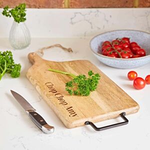 Paper high Personalised Natural Mango Wood Rectangular Chopping Board