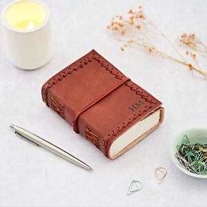 Paper high Personalised Stitched Distressed Leather Journal - S