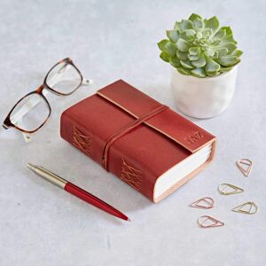 Paper high Personalised Distressed Leather Journal - S