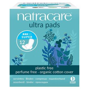 Natracare Ultra Pads With Wings (Super) - 12 Pack