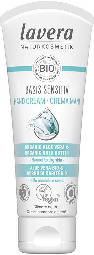 lavera Basis Sensitiv Hand Cream with Aloe Vera & Shea Butter - 75