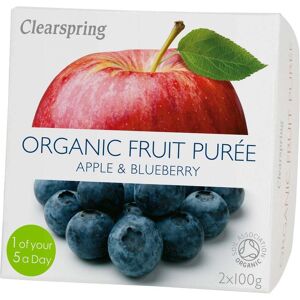 Clearspring Organic Apple/Blueberry Fruit Puree - 2 x 100g