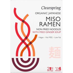 Clearspring Organic Miso Ramen Noodles with Miso Ginger Soup - 210g Clearspring Organic Miso Ramen Noodles with Miso Ginger Soup - 210g