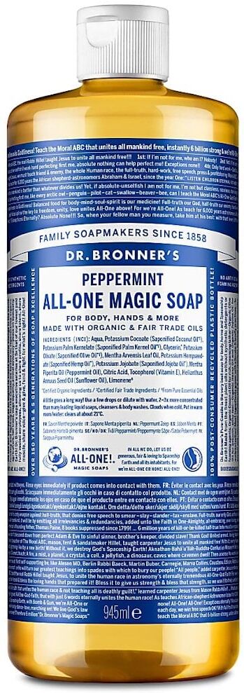 Dr Bronner's Dr Bronner's Organic Peppermint All-One Magic Soap - 945ml