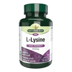 Natures Aid L-Lysine (Free Form) - 60 x 1000mg Tablets