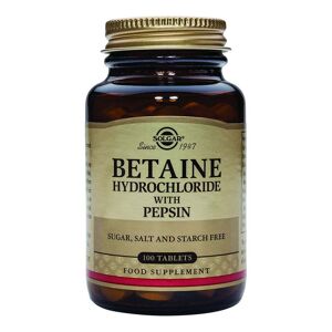 Solgar Betaine Hydrochloride with Pepsin - Stomach Acidity-100 Tablets