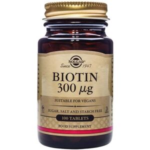 Solgar Biotin - Vitamin B7 - Skin & Hair - 100 x 300mcg Tablets