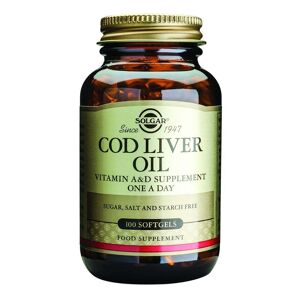 Solgar Cod Liver Oil - Vitamin A & D - 100 Softgels