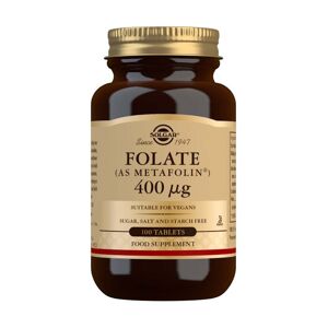 Solgar Folate 400mcg - As Metafolin - 100 Vegan Tablets