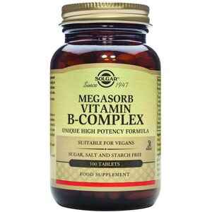 Solgar Megasorb Vitamin B-Complex - High Potency - 100 Vegan Tablets