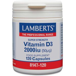 LAMBERTS Vitamin D3 2000 IU - 120 x 50mcg Capsules