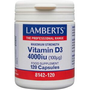 LAMBERTS Vitamin D3 4000 IU - 120 x 100mcg Capsules
