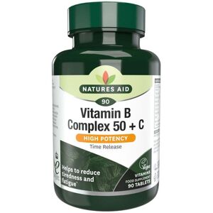 Natures Aid Vitamin B Complex High Potency + C - 90 Tablets Natures Aid Vitamin B Complex High Potency + C - 90 Tablets