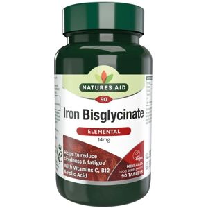 Natures Aid Iron Bisglycinate - 90 Tablets - Vitamins & Supplements Natures Aid Iron Bisglycinate - 90 Tablets - Vitamins & Supplements
