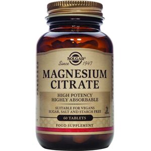 Solgar Magnesium Citrate - High Potency Mineral - 60 Tablets Solgar Magnesium Citrate - High Potency Mineral - 60 Tablets