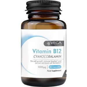 Vega+ Vitamins Vitamin B12 Cyanocobalamin - 30 x 1000mcg Capsules Vega+ Vitamins Vitamin B12 Cyanocobalamin - 30 x 1000mcg Capsules
