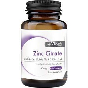 Vega+ Vitamins Zinc Citrate - 60 x 50mg Capsules Vega+ Vitamins Zinc Citrate - 60 x 50mg Capsules